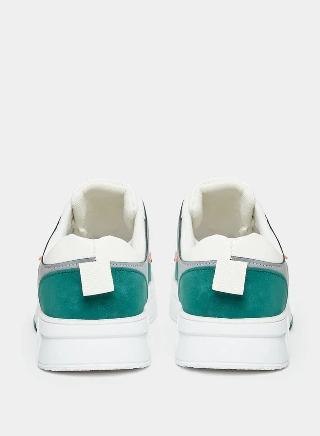 Styli Color Block Platform Heel Sneakers