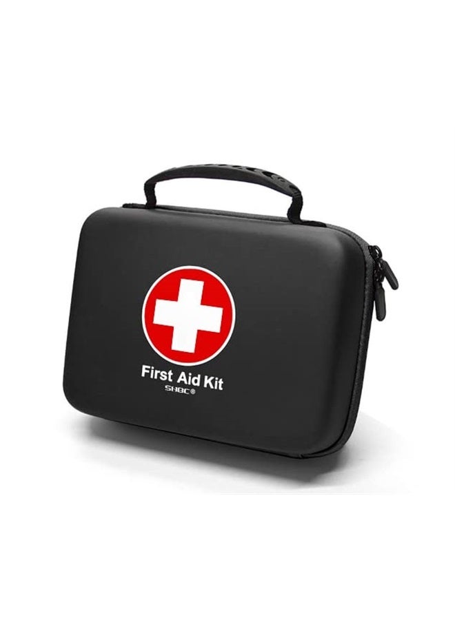 SHBC Waterproof First Aid Kit (228pcs) with All Basic or Advanced Supplies You Need. Suitable for Emergencies at Home or Outside, Travel, Home, Camping, Black - Image 1