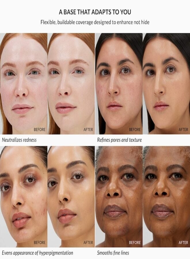 REFY Skin Base Hydrating Gel Skin Tint with Hyaluronic Acid 160W – Light to Medium with Warm Tones, Lightweight Hydrating Skin Tint 1 oz / 30 mL - Image 4