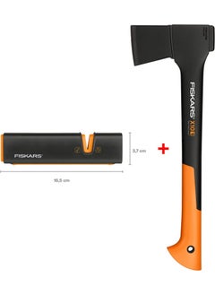 Fiskars Chopping Axe S-X10 + Axe and Knife Sharpener 