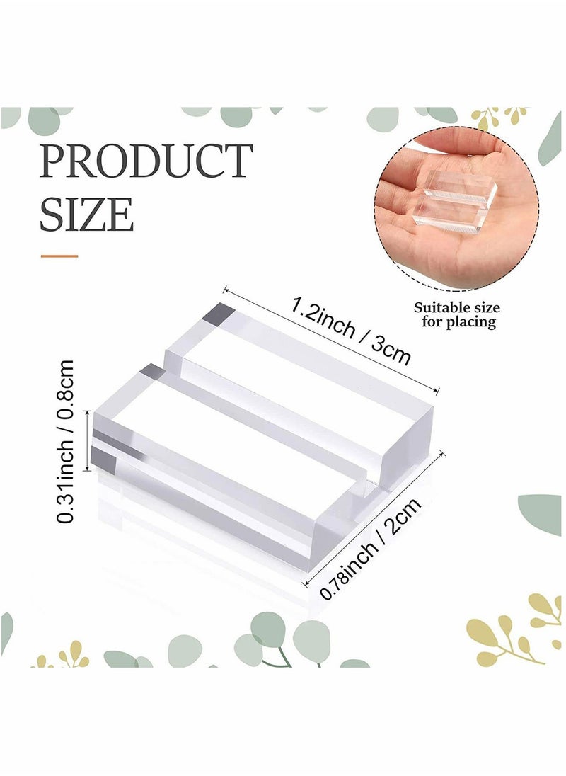Generic Acrylic Stands Place Card Holders Table Number Stands Clear Card Display Stand Suitable for Table Wedding Photos Menu and Meeting 12 Pieces  - Image 2