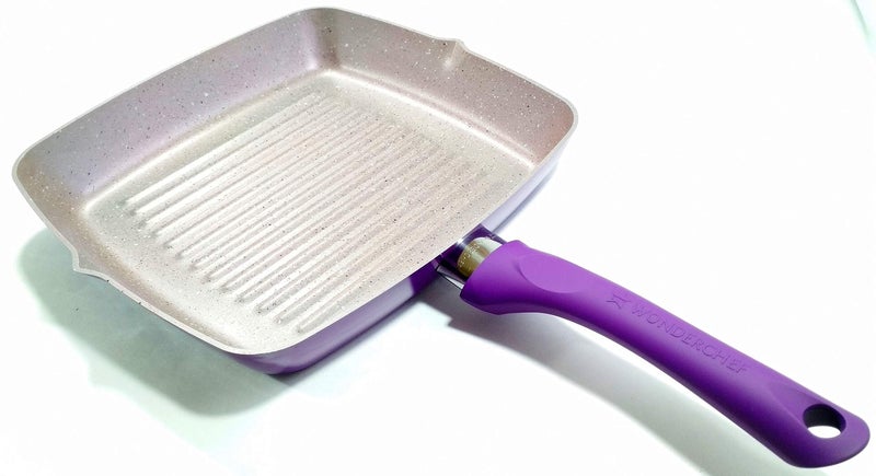 WONDERCHEF Royal Velvet META TUFF Healthy Non-STTICK Grill PAN, 24cm, 1.8 Litre - Image 2