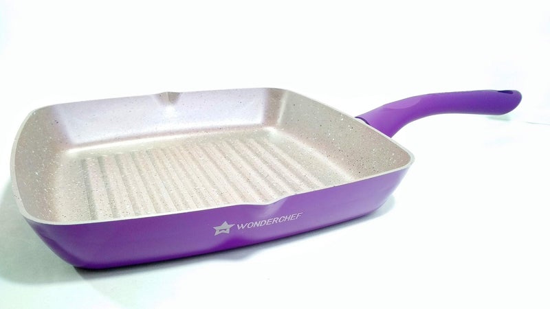 WONDERCHEF Royal Velvet META TUFF Healthy Non-STTICK Grill PAN, 24cm, 1.8 Litre - Image 1