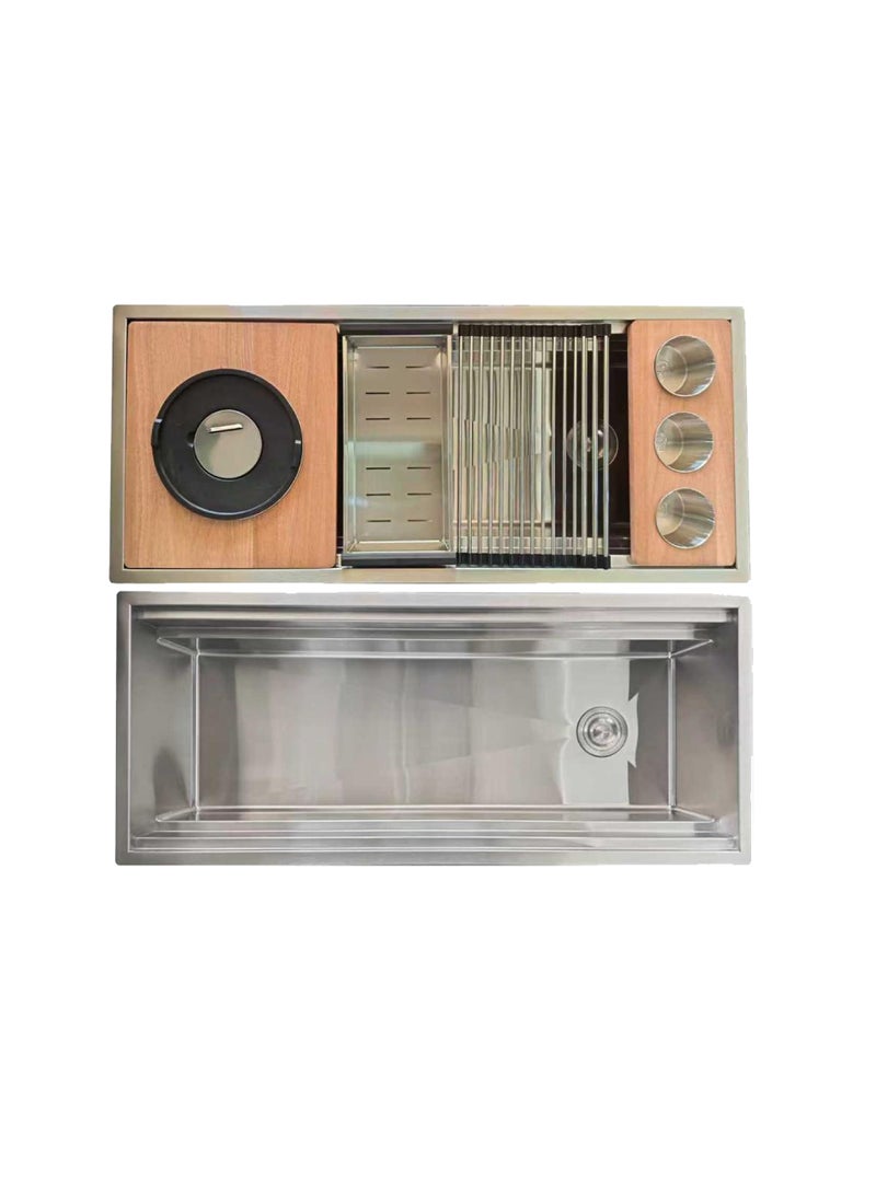 Elite Under Mount Sink_S1101B-11448 - Scratch Resistance Sink Overall Size: 114 X 48 X 25.4 Cm Thickness: 1.2 + 3.0 MM - Image 1