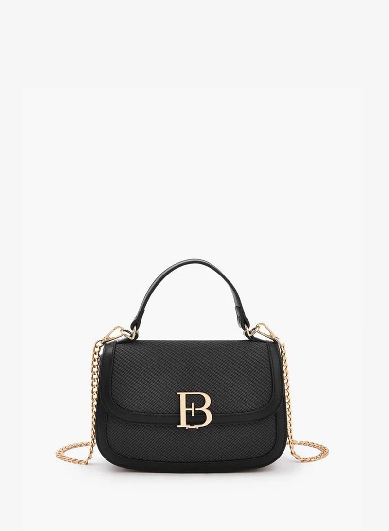 Flora Bella By Shoexpress Flora Bella Logo Detail Crossbody Bag with Chain Strap