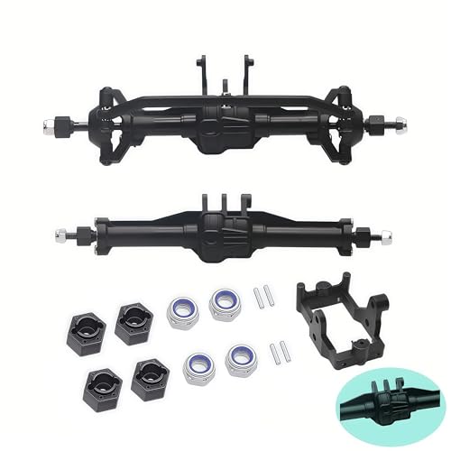 AMK TRX4M Axles Complete Set TRX4M Front Rear Straight Axle Assembly Direct Fit for TRX4M 118 RC Crawler Fits BroncoF150 OEM Replacement Upgrade Parts Differential Cover 2 - Image 1