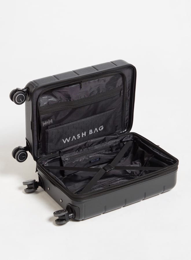 Wave Textured Hardcase Luggage Trolley Bag with Retractable Handle - Image 5