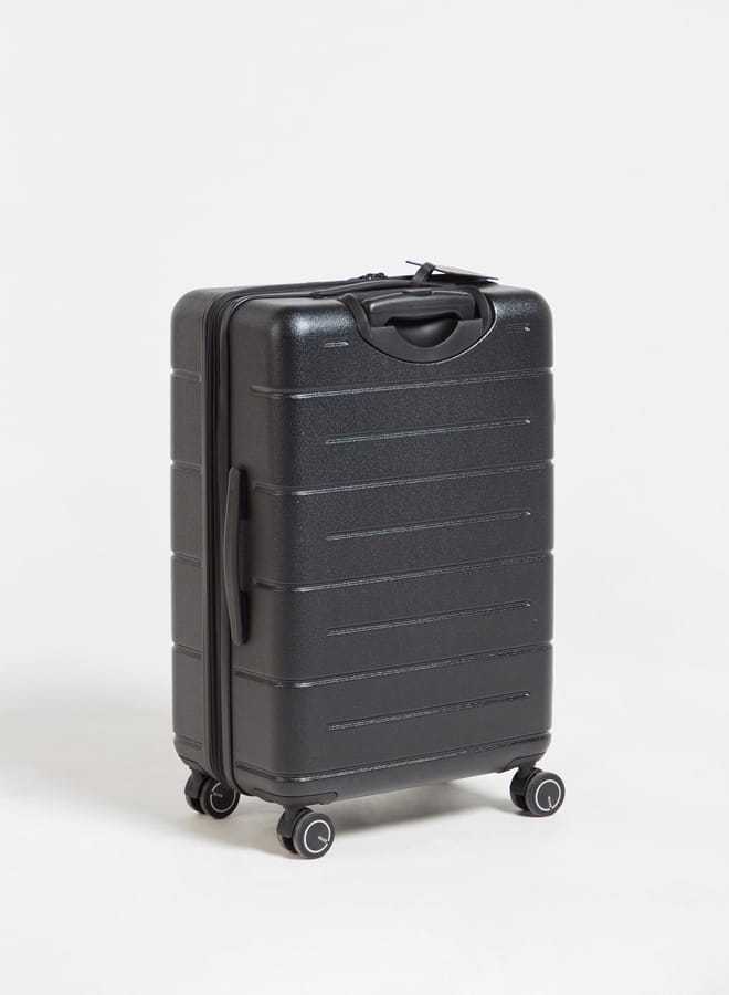 Wave Textured Hardcase Luggage Trolley Bag with Retractable Handle - Image 4