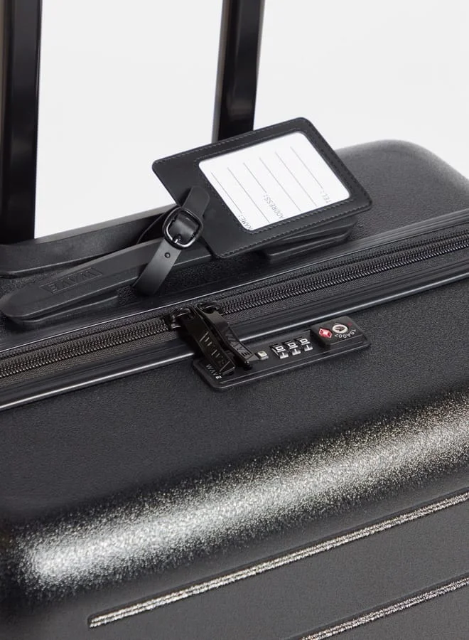 Wave Textured Hardcase Luggage Trolley Bag with Retractable Handle