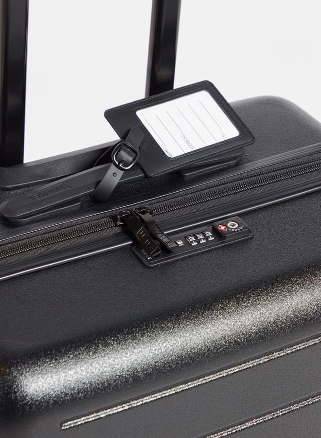 Wave Textured Hardcase Luggage Trolley Bag with Retractable Handle - Image 2