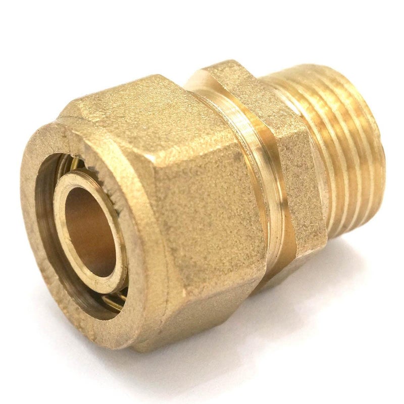 3 4 Inch BSP Male Brass PEX AL PEX Pipe Fitting 20x25mm For Solar Water Heater - Image 3
