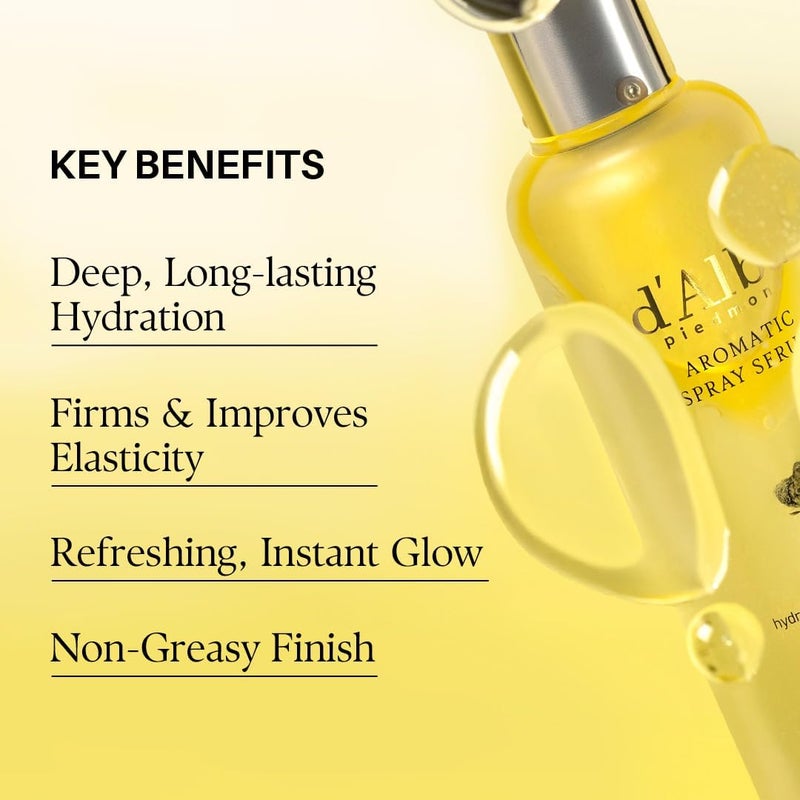 d'Alba Piedmont italian white truffle first aromatic spray serum, glowy hydrating antioxidant face mist, fragnant vegan face mist for elasticity and hydration - Image 5