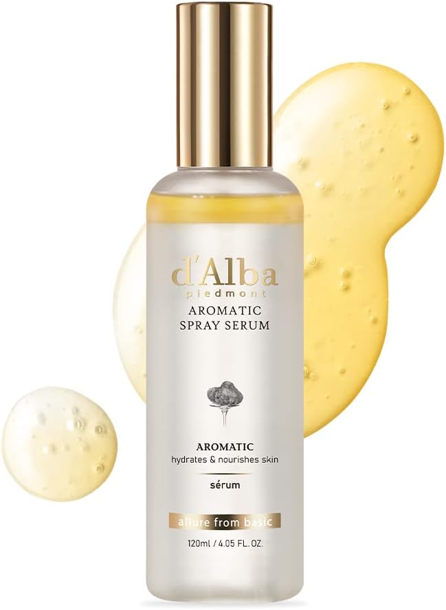 d'Alba Piedmont Aromatic Spray Serum ,Hydrating Face Moisturizer, Glow Serum for Radiant Skin, Non Comedogenic, All In One Mist, Vegan & Desert-Adapted 120ml - Image 1