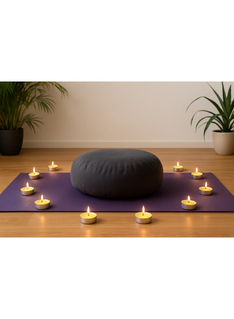 Yellow Tea Light Candles Set, 25-Pack, Aluminium Cup, Long-Burning - Image 5