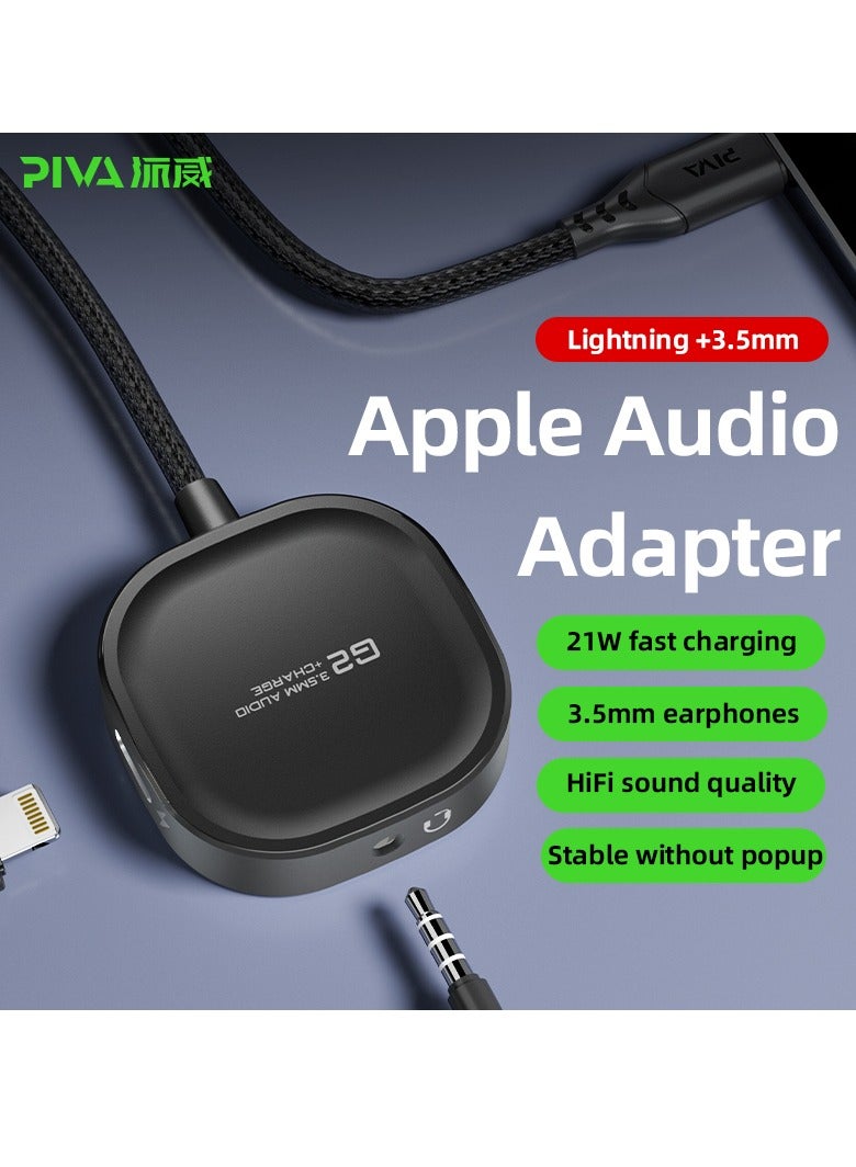 piva PIVA G2A PRO 2 in 1 iPhone Lightning connector with two charging ports and headphone aux screw  - Image 3