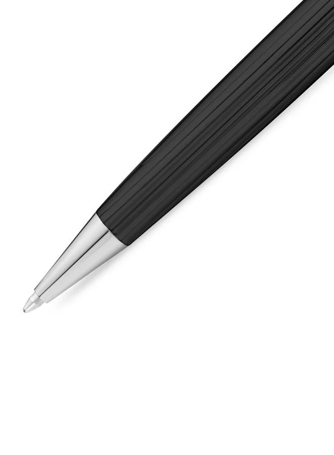 CERRUTI 1881 Skyline Black Silver Pen for Men Blue Ink