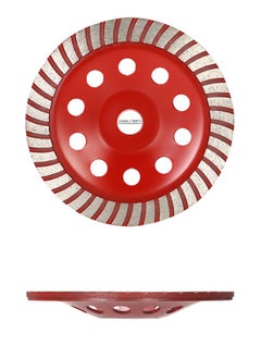 NIBEMINENT Diamond Segment Disc Bowl Shape Grinding Wheel Red 7inch  - Image 2