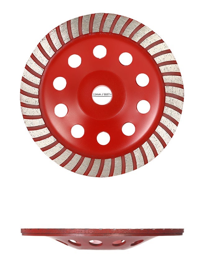 NIBEMINENT Diamond Segment Disc Bowl Shape Grinding Wheel Red 7inch  - Image 2