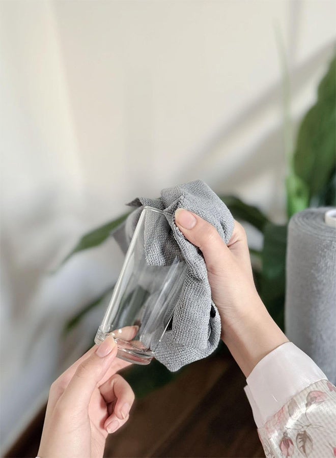 Microfibre All-Purpose Cleaning Cloths, 30 Sheets, Reusable Washable Rags, Super Absorbent, Multi-Purpose Kitchen Towels Grey - Image 4