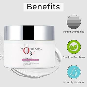 O3 DTAN Professional Pack For Instant Tan Removal For all skin Types Detan Pack for Tan Removal 50gm O30437 - Image 3
