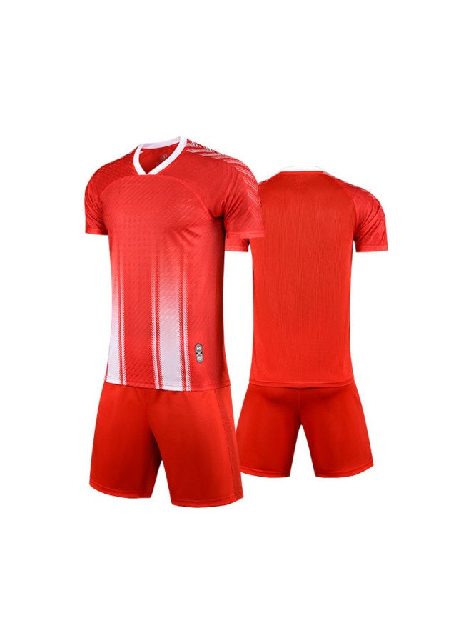 Player Version Short-sleeved Football Uniform Suit Male Student Football Training Uniform Summer Group Game Team Uniform T-shirt Customization