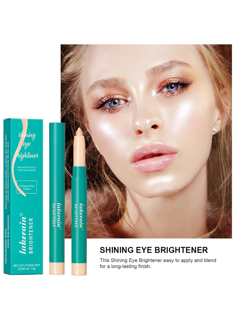 lakerain Shining Eye Brightener Enhance Eye Cream Professional Makeup Eyeshadow Pencil Advanced Shadow Stick Waterproof Eyeshadow Stick Eye Highlighter Shimmer Creamy Waterproof & Long-Lasting Eye Makeup for Women No.02  - Image 5