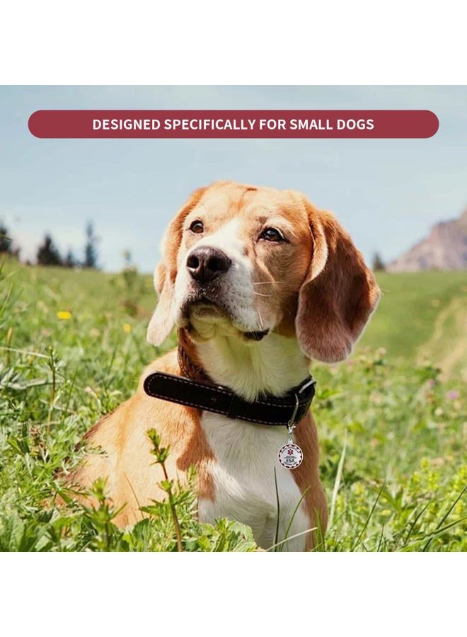 PEHADU Emotional Support Dog Tag Emotional Support Dog Tag Metal Pet ID Tags ESA Tag Red Medical Alert Symbol Double Sided, Navy Lettering l Easily Switch Between Collars Harness and Vest. - Image 5