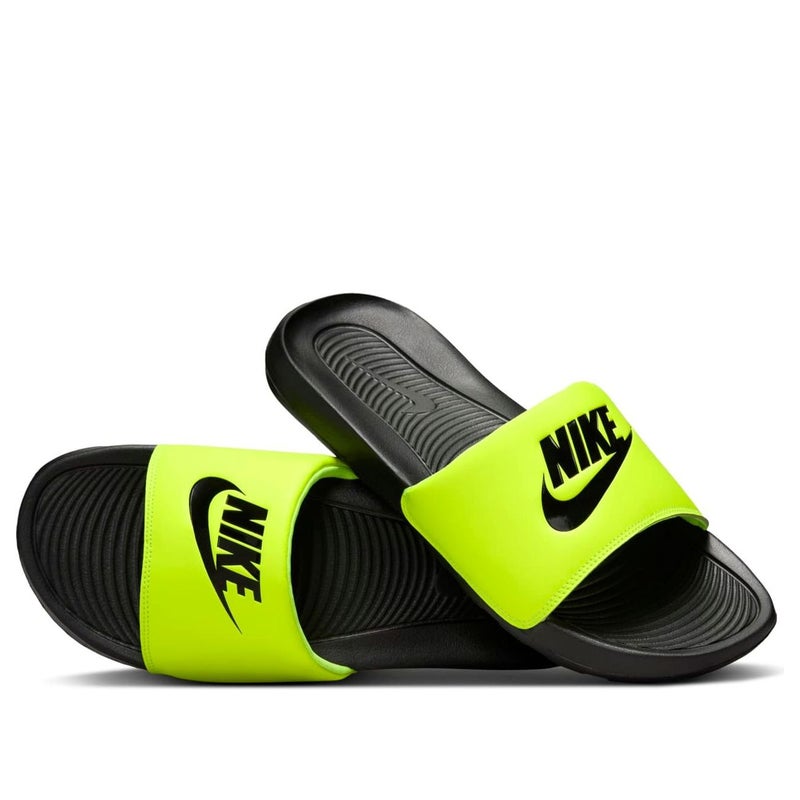 Nike Victori One Slides 'Yellow Black' - Image 2