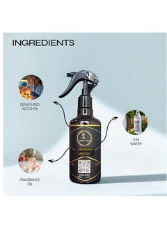 Scenta Flora Arabian Wood Aroma Spritz 300ml | Ready-to-Use Long-Lasting Oil Based Air Freshener for Cars, Carpets, Curtains, Rooms, Washrooms and Fabrics  - Image 2