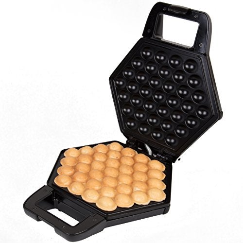 CucinaPro Bubble Waffle Maker- Electric Non stick Hong Kong Egg Waffler Iron Griddle (Black)- Ready in under 5 Minutes - Image 1