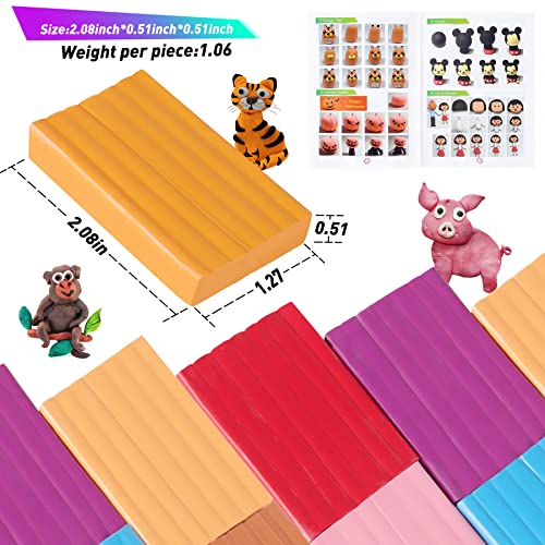 CyAJM Polymer Clay Sets, 50 Colors Oven Bake Modeling Clay for Kids, Sculpting Tools and Accessories, DIY Model Clay, Ideal Clay for Kids Beginners and Artists - Image 4