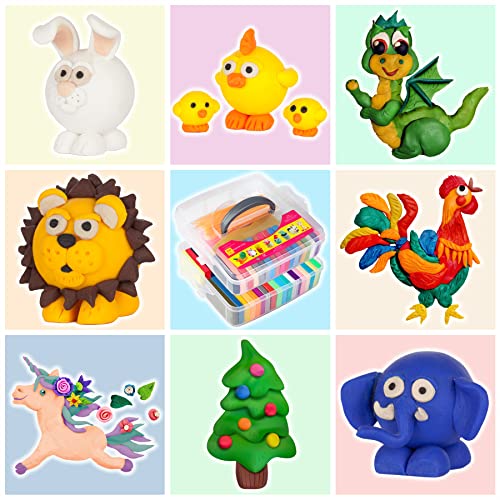 CyAJM Polymer Clay Sets, 50 Colors Oven Bake Modeling Clay for Kids, Sculpting Tools and Accessories, DIY Model Clay, Ideal Clay for Kids Beginners and Artists - Image 5