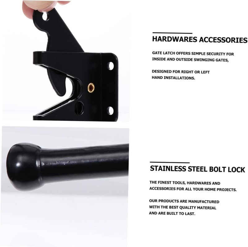 LIFKOME Heavy Duty Double Gate Latch Automatic for Fences Secure Pool and Garden Access Easy to Operate Thick Construction - Image 5