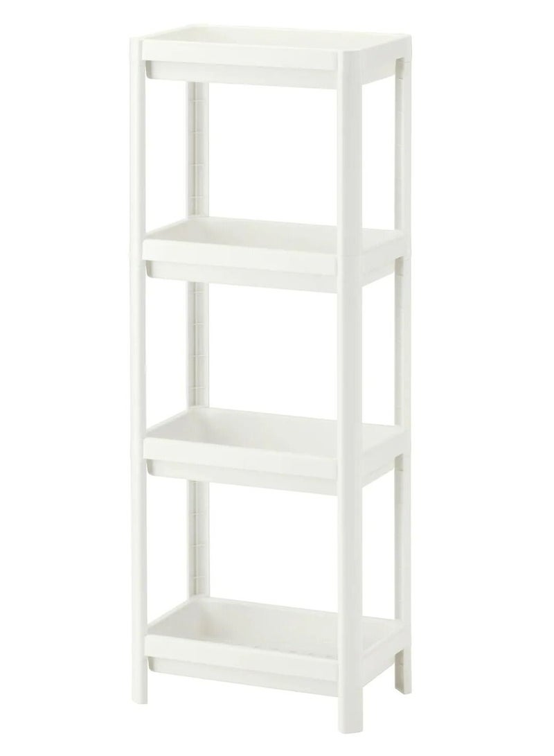 ALMUFARREJ 4 Layer  Shelving Unit Shelf White 36x23x100 cm - Image 3