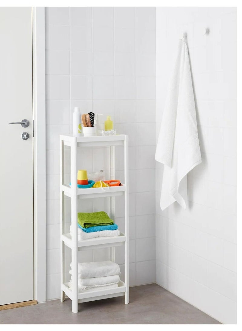 ALMUFARREJ 4 Layer  Shelving Unit Shelf White 36x23x100 cm - Image 2