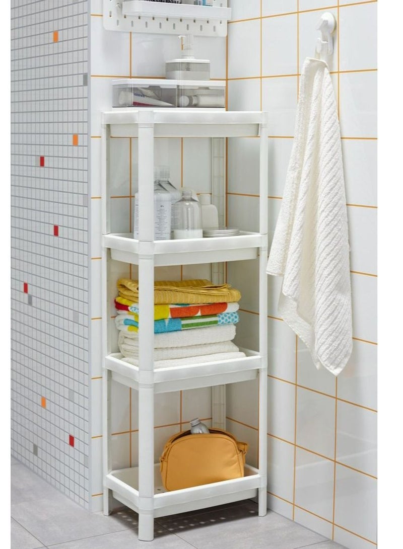 ALMUFARREJ 4 Layer  Shelving Unit Shelf White 36x23x100 cm - Image 4