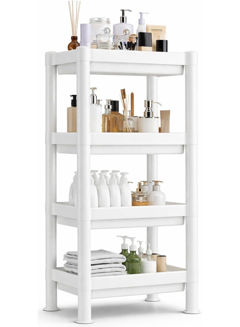 ALMUFARREJ 4 Layer  Shelving Unit Shelf White 36x23x100 cm - Image 2