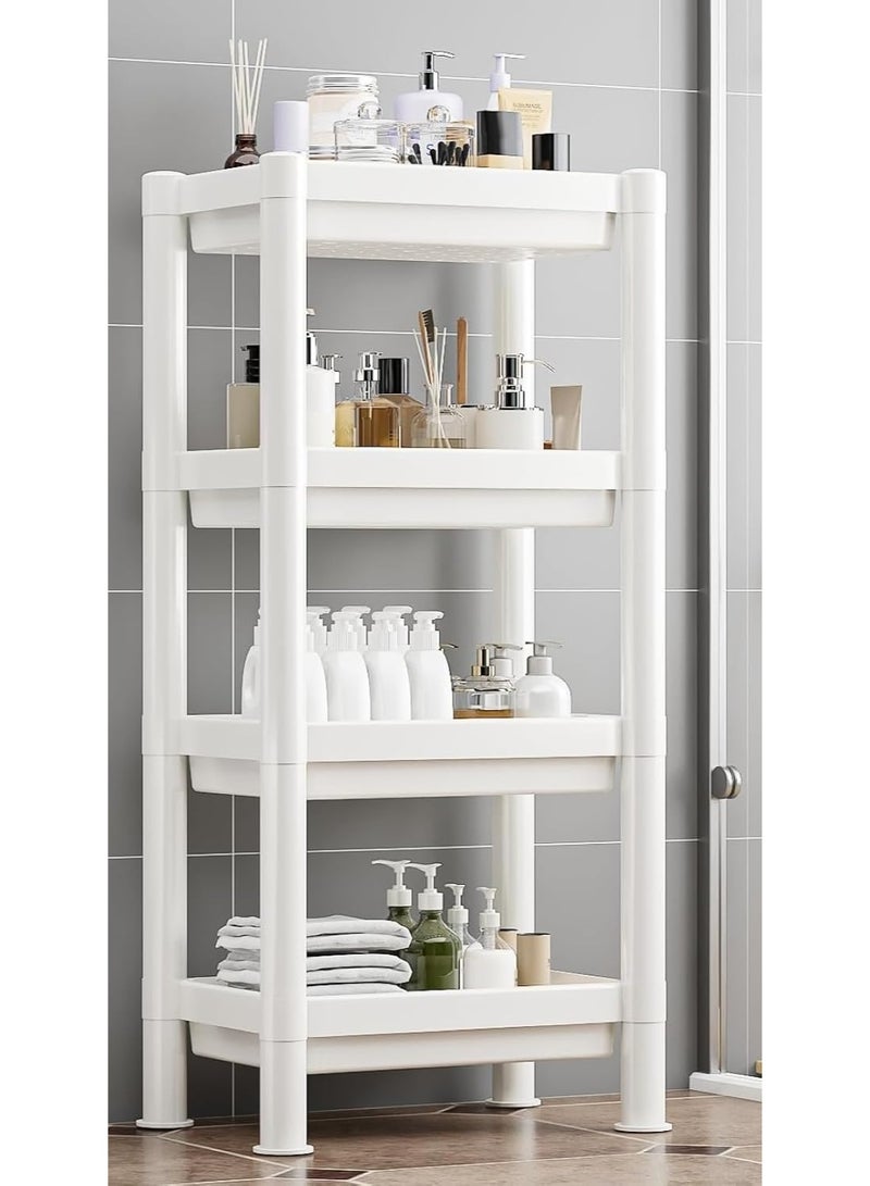 ALMUFARREJ 4 Layer  Shelving Unit Shelf White 36x23x100 cm - Image 1
