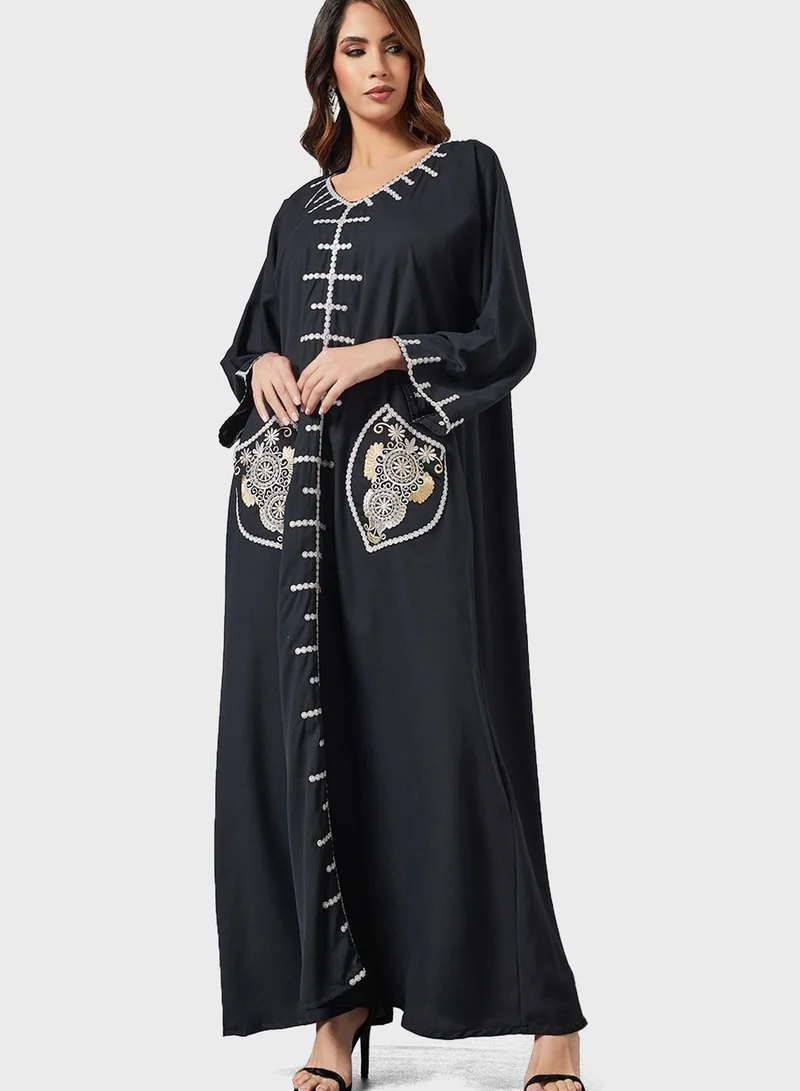 Coco Desert Embroidered Abaya