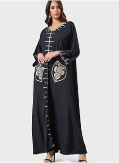 Coco Desert Embroidered Abaya  - Image 4
