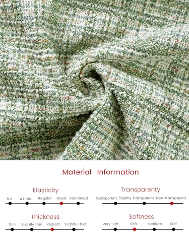 Hobemty Women's Sleeveless Tweed Dress Boat Neck Work Office Sheath Dresses Large Green - Image 5