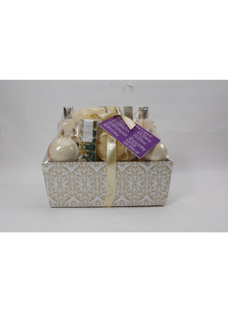 spa luxetique Spa Gift Baskets for Women, Spa Luxetique Spa Gifts for Women, Birthday Gifts for Women, 12pc Vanilla Bath Gift Set, Self Care Gifts for Women, Spa Kit for Women, Gifts for Women - Image 4