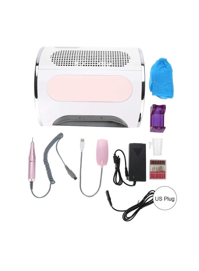 كلاراكو طاولة مانيكير، آلة حفر أظافر كهربائية، جهاز شفط غبار فن الأظافر، ضوء UV LED متعدد الوظائف (02)  - Image 2