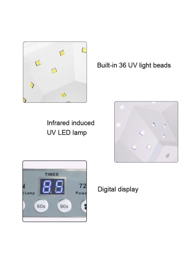 كلاراكو طاولة مانيكير، آلة حفر أظافر كهربائية، جهاز شفط غبار فن الأظافر، ضوء UV LED متعدد الوظائف (02)  - Image 1