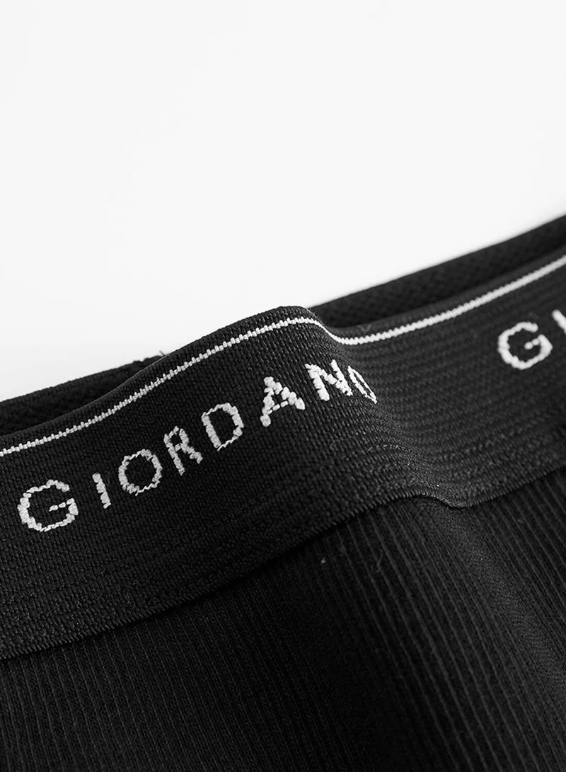 GIORDANO Men's Cotton Rib Regular Trunks 3-Pack