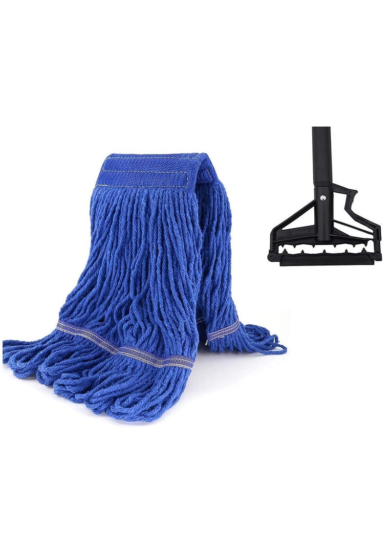 SYOSI - Ocedar Sponge Mop Refill Loop-End Cotton String Mop Head, Heavy Duty String Mop Refills, 6 Inch Headband, Mop Head Replacement for Home, Industrial and Commercial Use (Blue) - Image 1