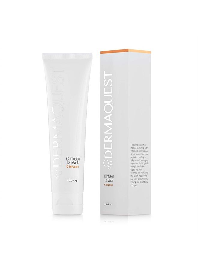 DermaQuest C Infusion TX Anti Aging Vitamin C Face Mask - Brightening & Energizing Pore Minimizing Facial Mask For Women & Men (2oz) - Image 1