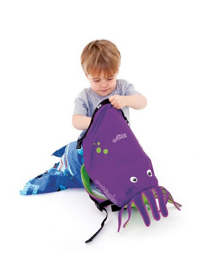 Trunki PaddlePak Coral Tropical Fish Pink Waterproof Swim Backpack for Kids, Roll-Top Beach and Pool Bag with Water-Resistant Storage - Image 3