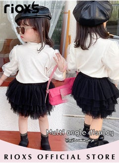 RIOXS Little Girls Tutu Skirt A-Line Layered Tulle Princess Dresses Dance Wear Clothes For Girls  - Image 2