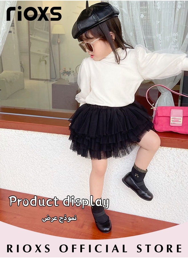 RIOXS - Little Girls Tutu Skirt A-Line Layered Tulle Princess Dresses Dance Wear Clothes For Girls - Image 1